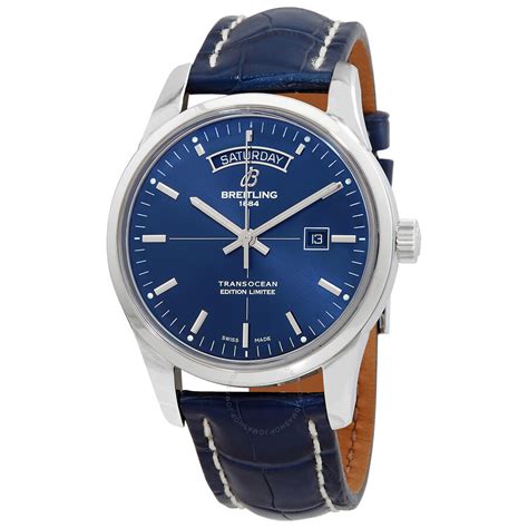 breitling date|Breitling transocean day date blue.